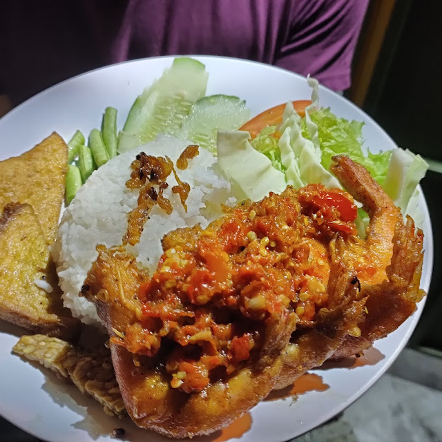 Nasi Udang Geprek