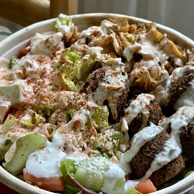 Chicken Gyro Bowl with Falafel