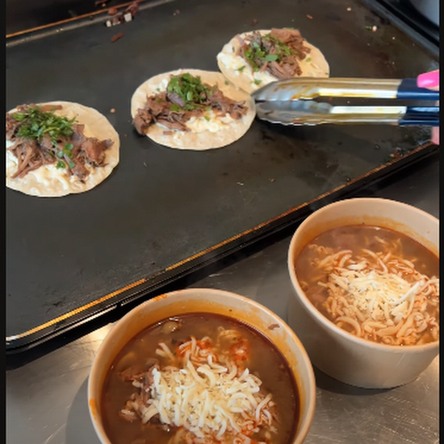 Chicken Ramen and Pork Tacos