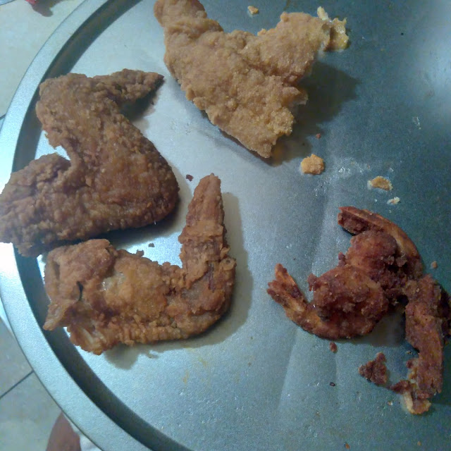 Fried Whole Chicken Wings & Fried Shrimp