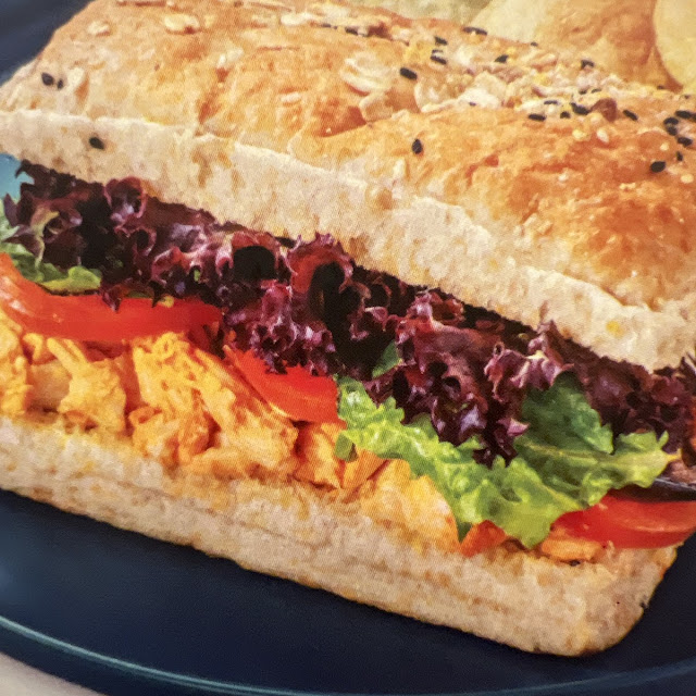 Spicy Chili Tuna Sandwich with Capers Jalapenos Gherkins & Mixed Leaves