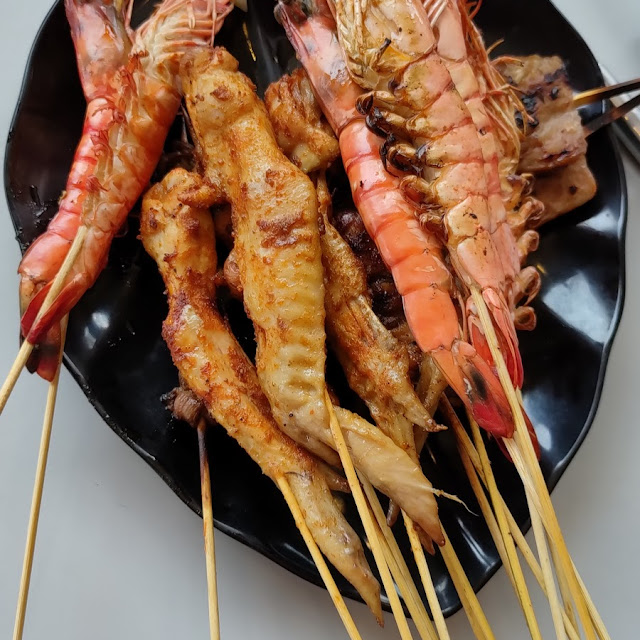 BBQ Chicken Wing and Prawn