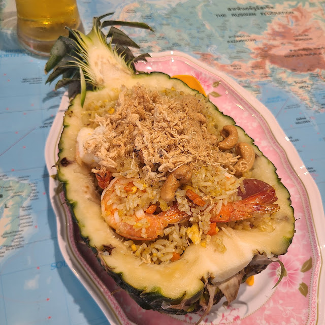 Baked Rice in Pineapple