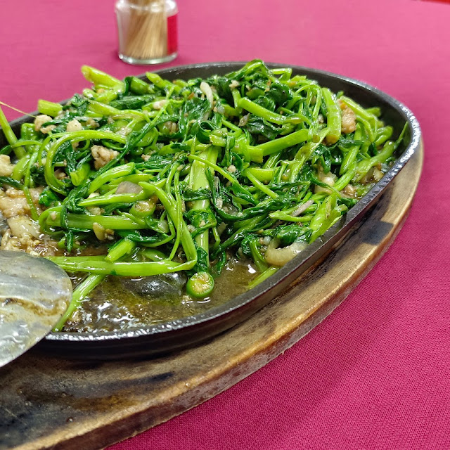 Hot Plate Sweet Potato Leaves