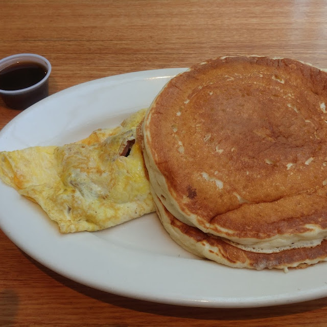 Four Pancakes and Mexican Omelette