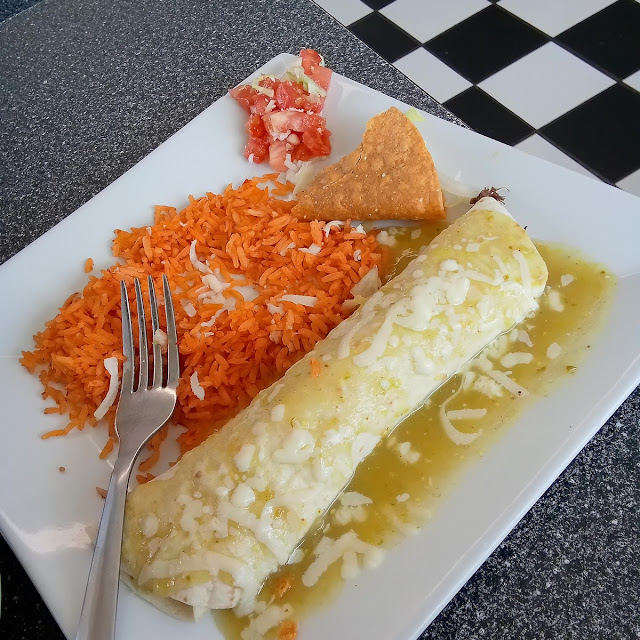 Bean Burrito with White Queso