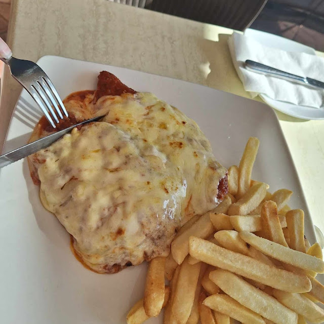 Chicken Parmigana and Chips
