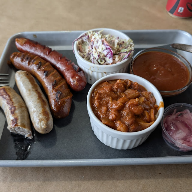 James Younger Smoke Sausages with Coleslaw & Pork & Beans