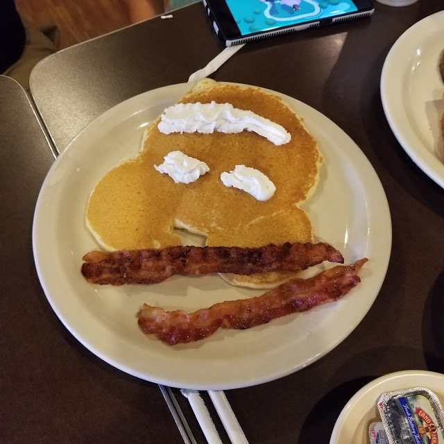 Mickey Mouse Pancake with Bacon