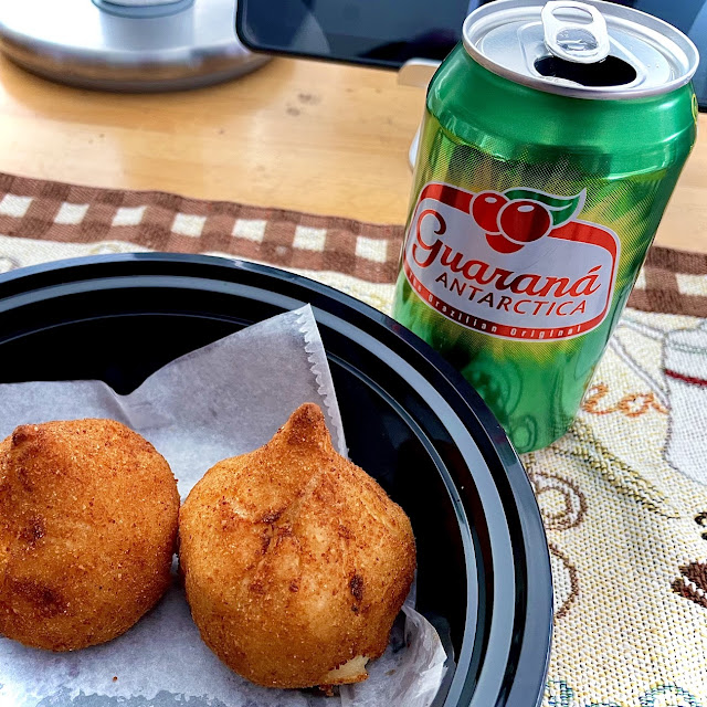 Coxinhas and Guaraná Soft Drink