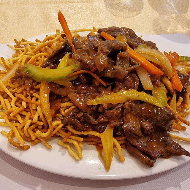 Szechuan Beef with Crispy Noodles