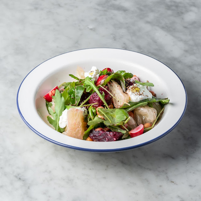 Rapa Rossa – Salt Roasted Beetroot Ricotta Pomelo Chickpeas Radish Rocket Leaves and Perilla Seeds