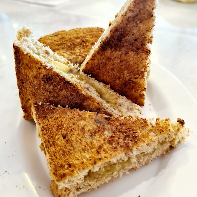 Wholemeal Hainanese Bread Toast with Butter and Kaya