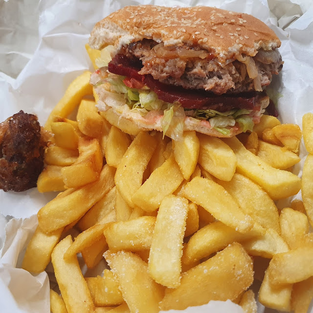 Fish Filets Chips and Burgers