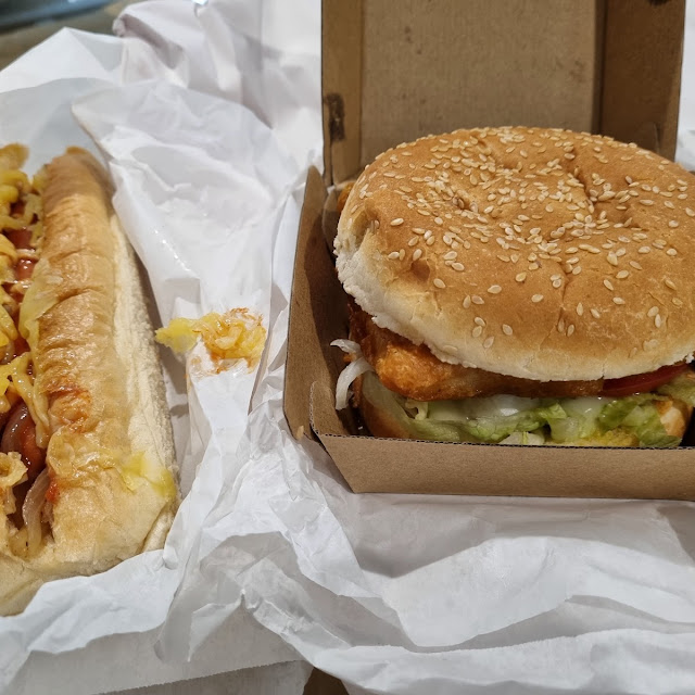 Hot Dog and Fish Burger