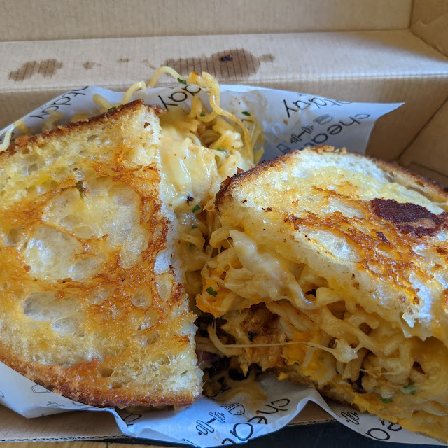 Triple Cheese MI Goreng Toastie with Brisket