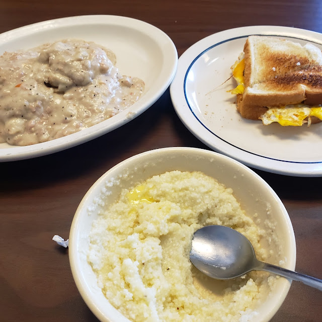 Biscuits and Gravy Breakfast Sandwich Grits
