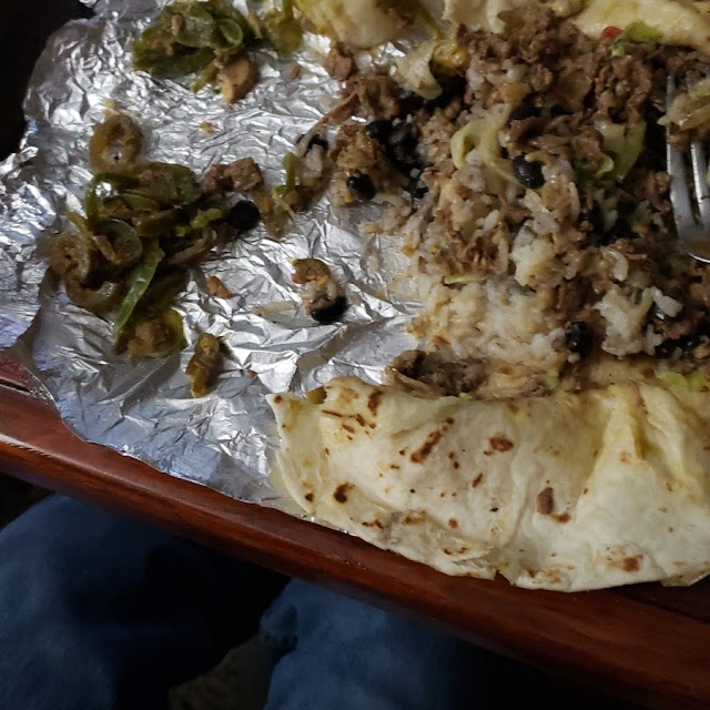 Burrito with More Than a Handful of Jalapeños