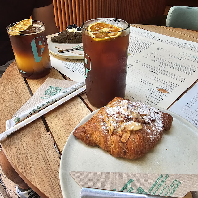 Orange Cold Brew with Almond Croissant
