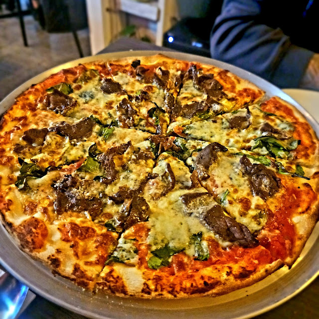 Steak with Blue Vein Cheese Pizza