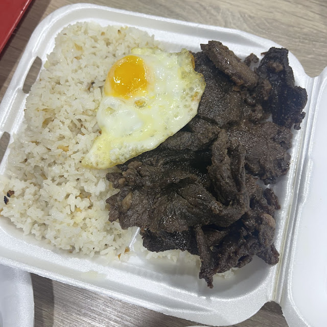 Garlic Fried Rice with Egg and Meat