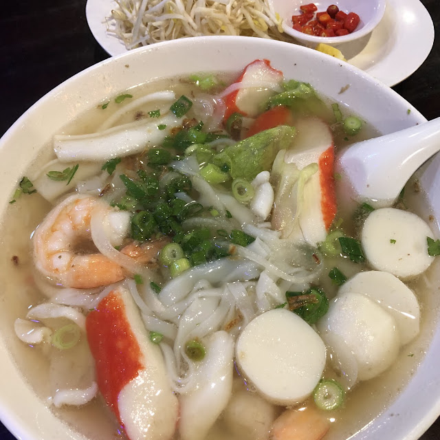 Starch Noodles Soup w King Prawns