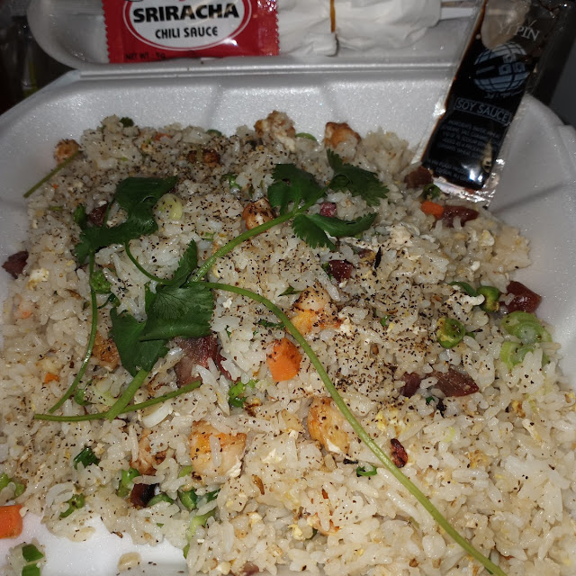Shrimp Chicken and BBQ Pork Fried Rice