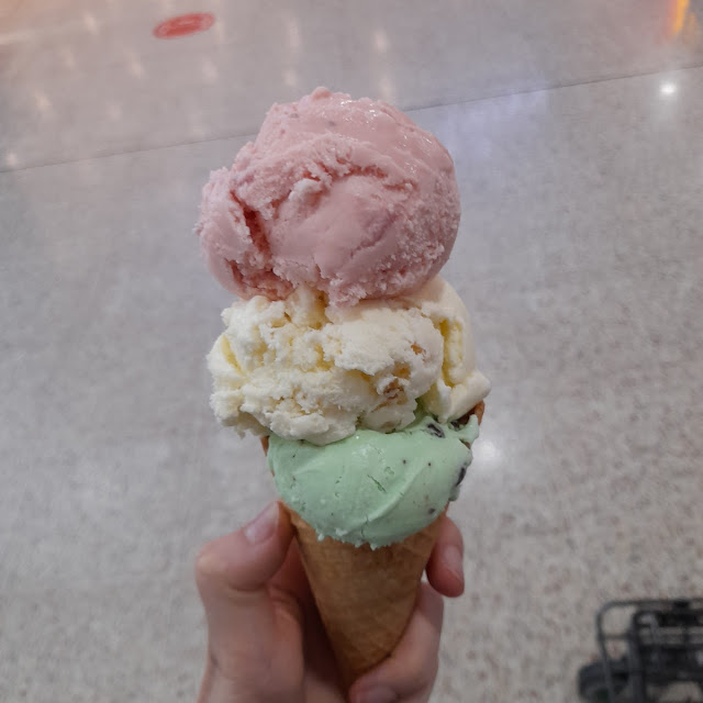 Choc Mint Hokey Pokey Strawberry Icecream
