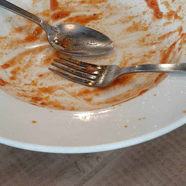 Spaghetti with Meatballs That Hubby Finished While Mine Was Still not at the Table