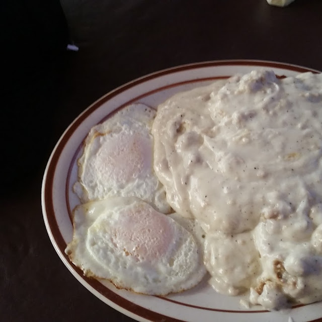 Biscuits & Gravy with 2 Eggs Any Style