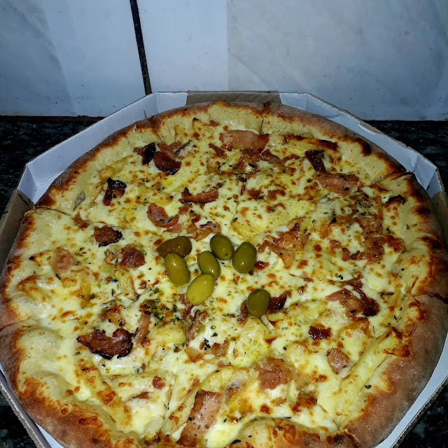 Pizza de Batata Com Bacon