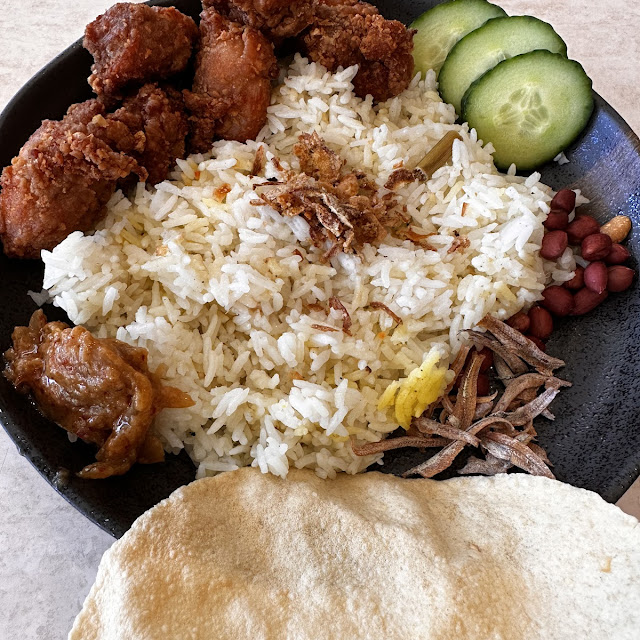 Nasi Lemak with Special Fried Chicken