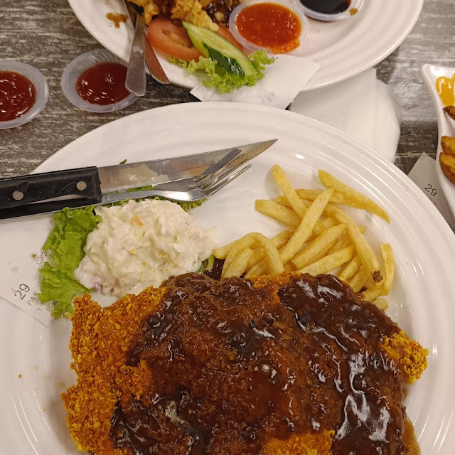 Chicken Chop with Coleslaw and Fries