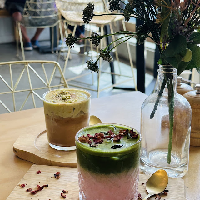 Iced Matcha Rose Latte