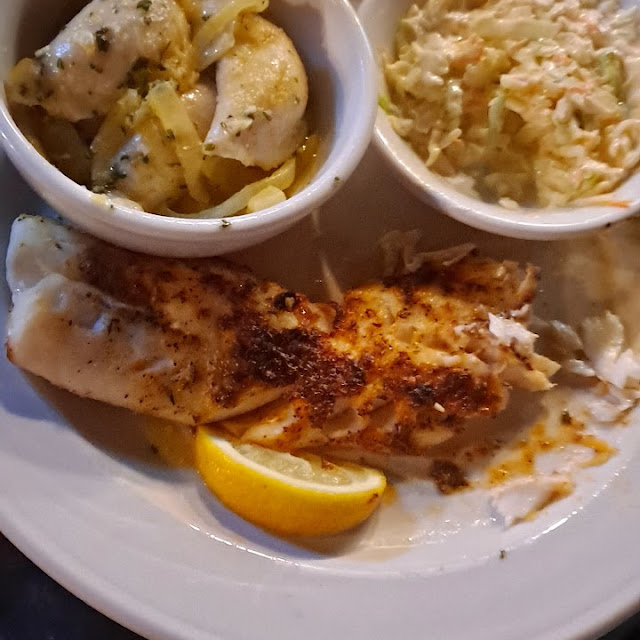 Baked Cod Fish with Pierogies