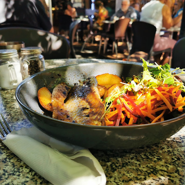 Barramundi with Potatoes and Salad