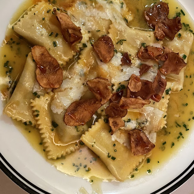 Ravioli of Jerusalem Artichoke Pecorino Bitter Honey