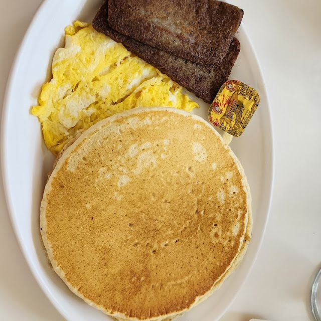 2-2-2 Two Eggs Your Way 2 Pancakes or French Toast and 2 pcs of Choice of Meat