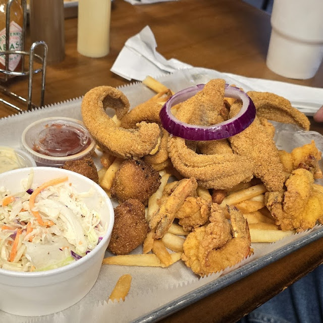 Fried Catfish Platter with Fries and Slaw