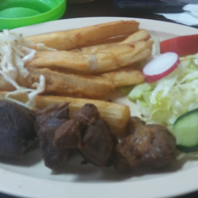 Yuca Frita Con Chicharrón Fried Cassava with Fried Pork Rind