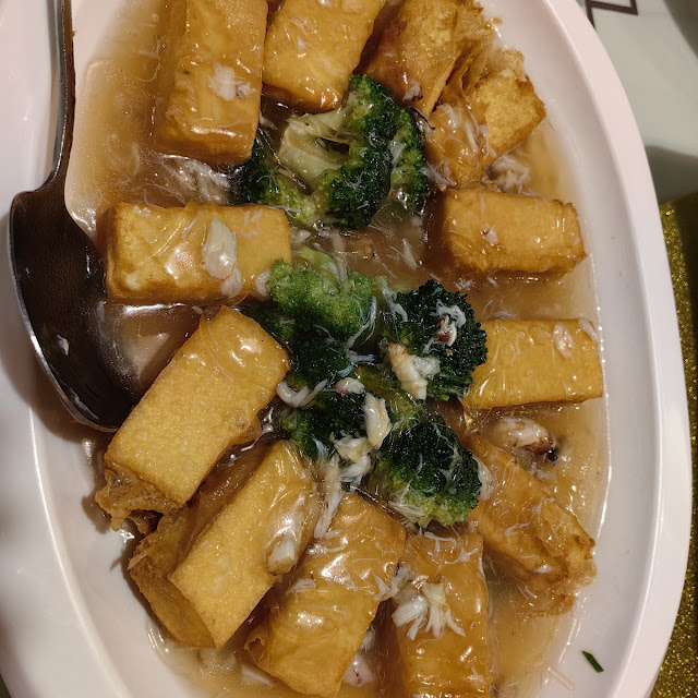 Tofu with Crab Meat & Abalone Sauce