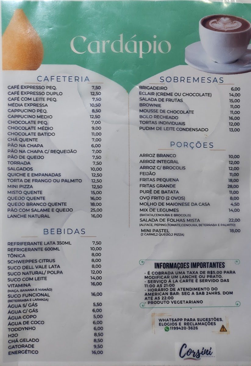 Restaurante e Lanchonete Corsini Hospital Santa Joana