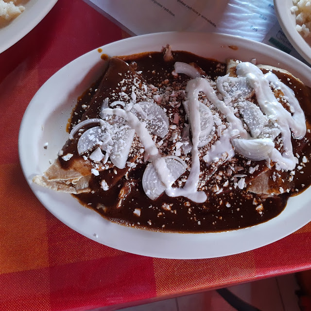 Unas Ricas Enchiladas de Mole