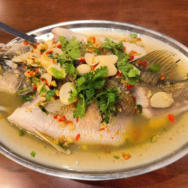 Thai Style Steamed Siakap
