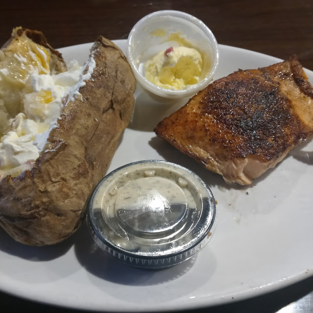 Salmon with a Baked Potato
