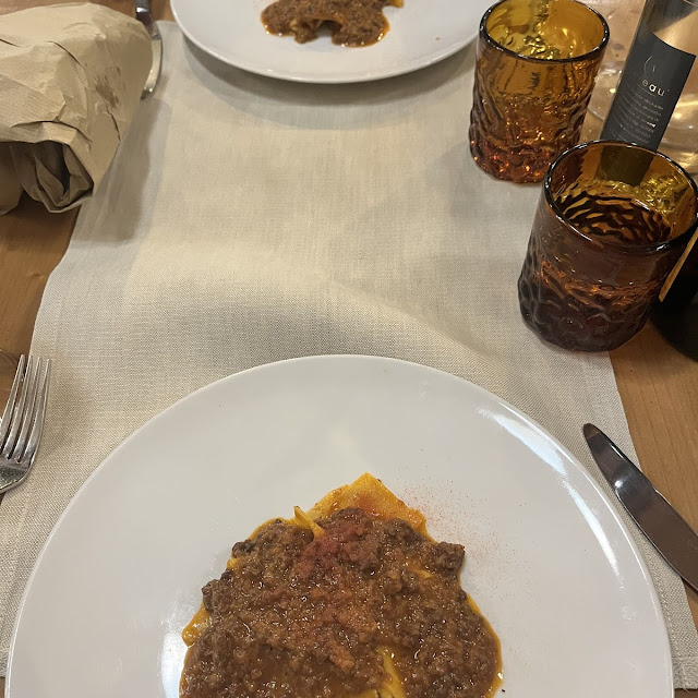 Homemade Tagliatelle with Game Meat Sauce