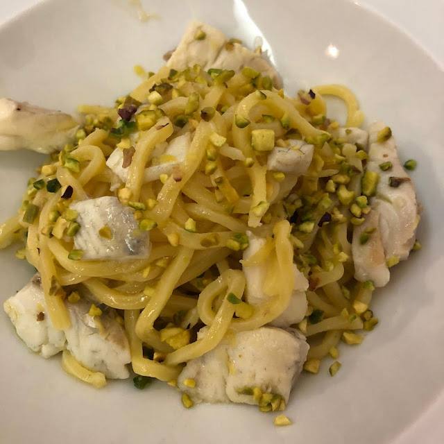 Linguine Baccalà E Granella Di Pistacchi