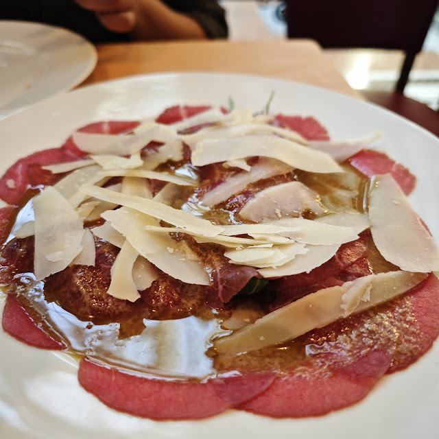 Beef Carpaccio With Rucola And Parmesan Cheese