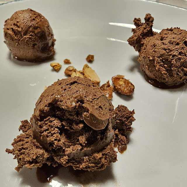 Zabaglione Parfait with Chocolate Sauce
