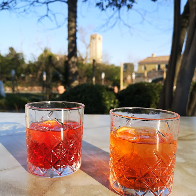 Campari and Aperol Spritz